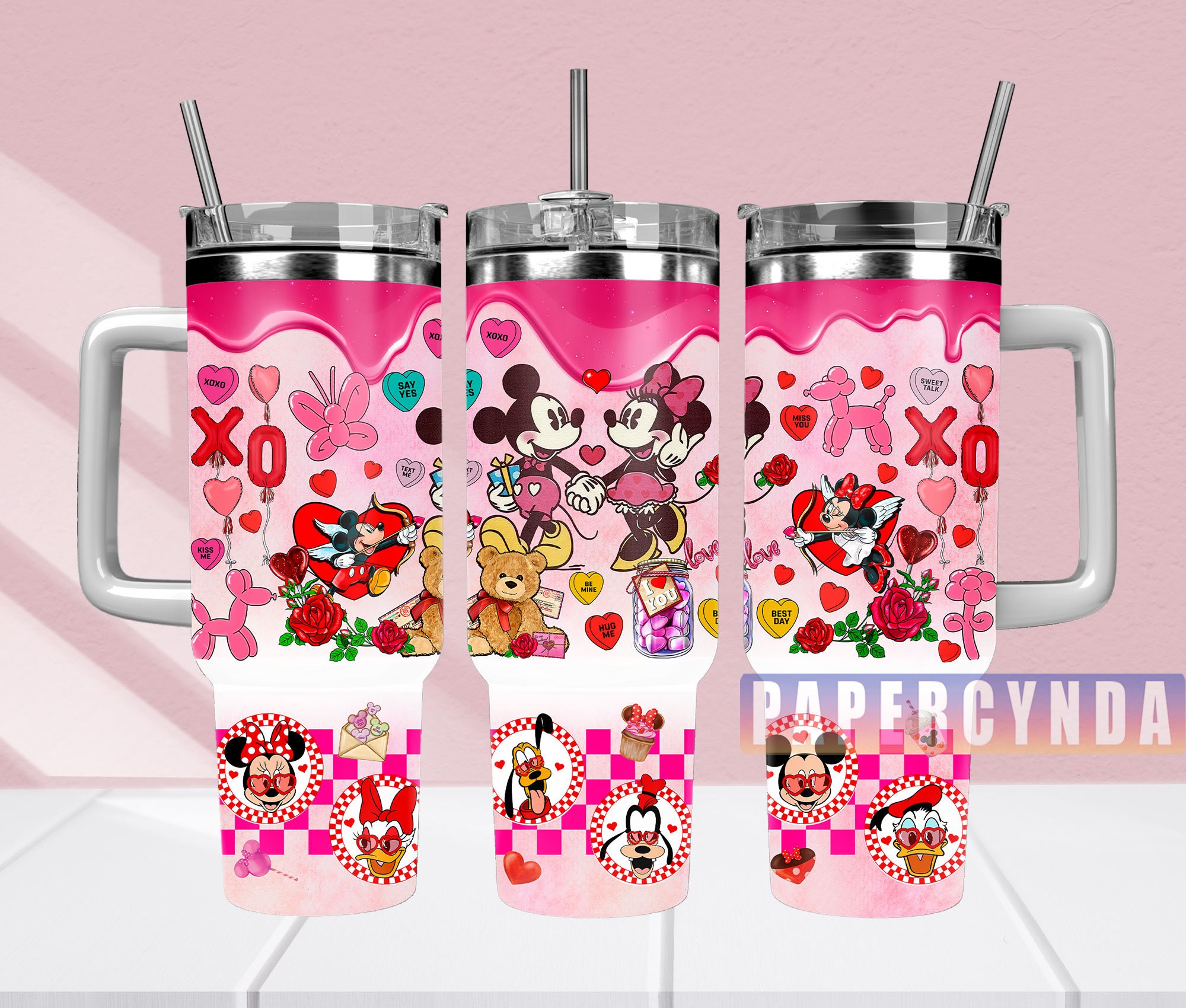Mickey And Minnie Custom Stanley Cup 40 oz 30 oz Tumbler With HandleTVC2301836