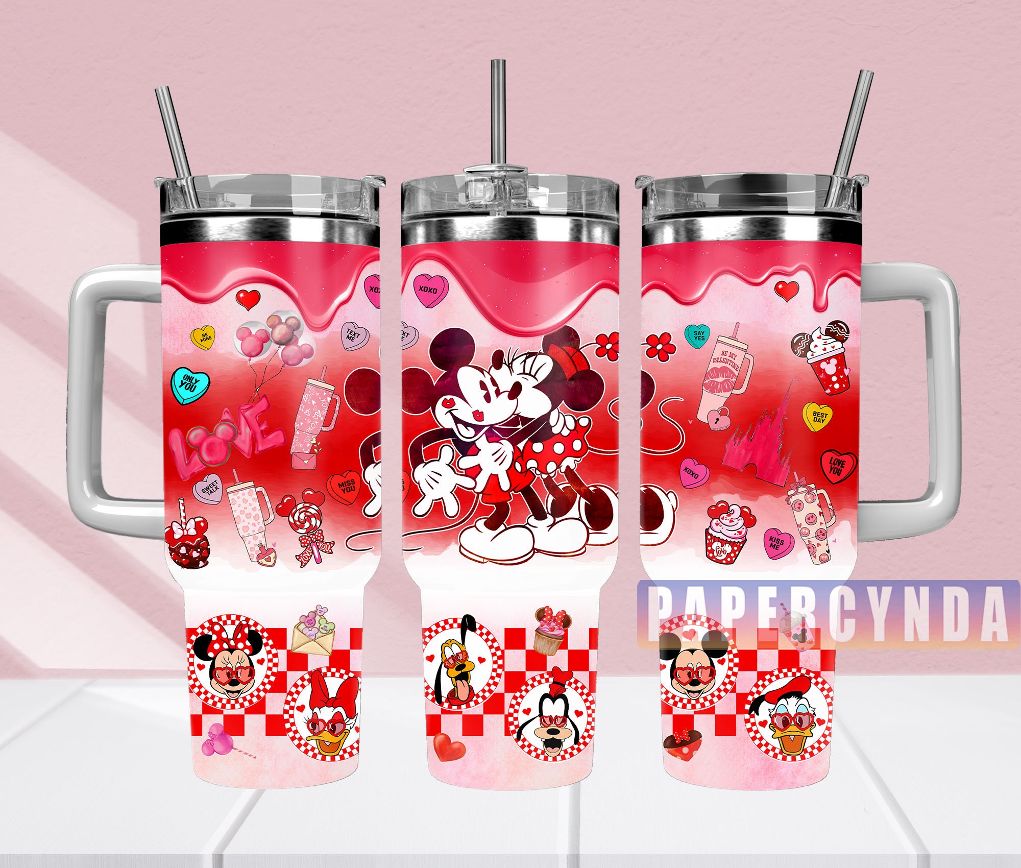 Mickey And Minnie Custom Stanley Cup 40 oz 30 oz Tumbler With HandleTVC2301836