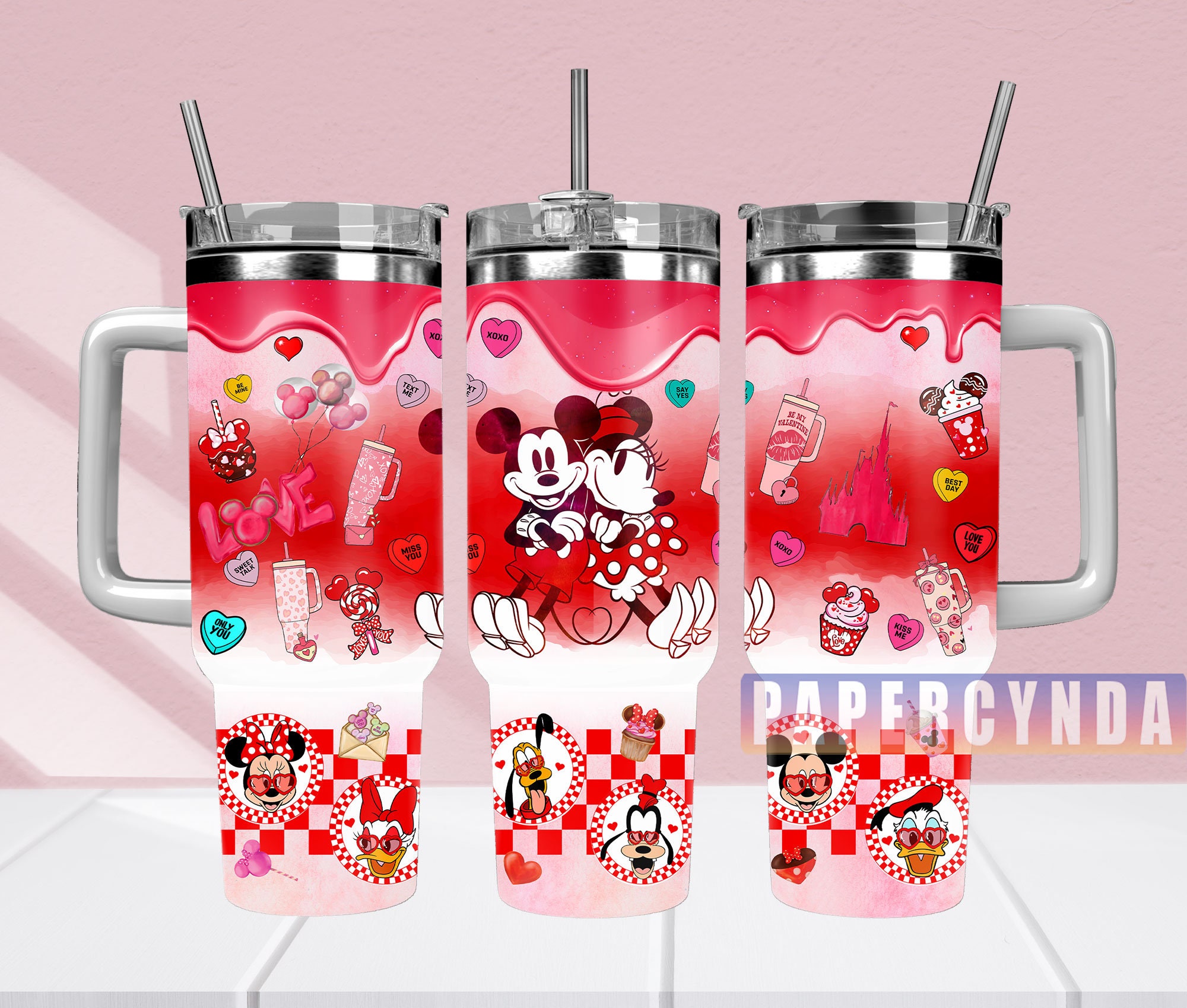 Mickey And Minnie Custom Stanley Cup 40 oz 30 oz Tumbler With HandleTVC2301836