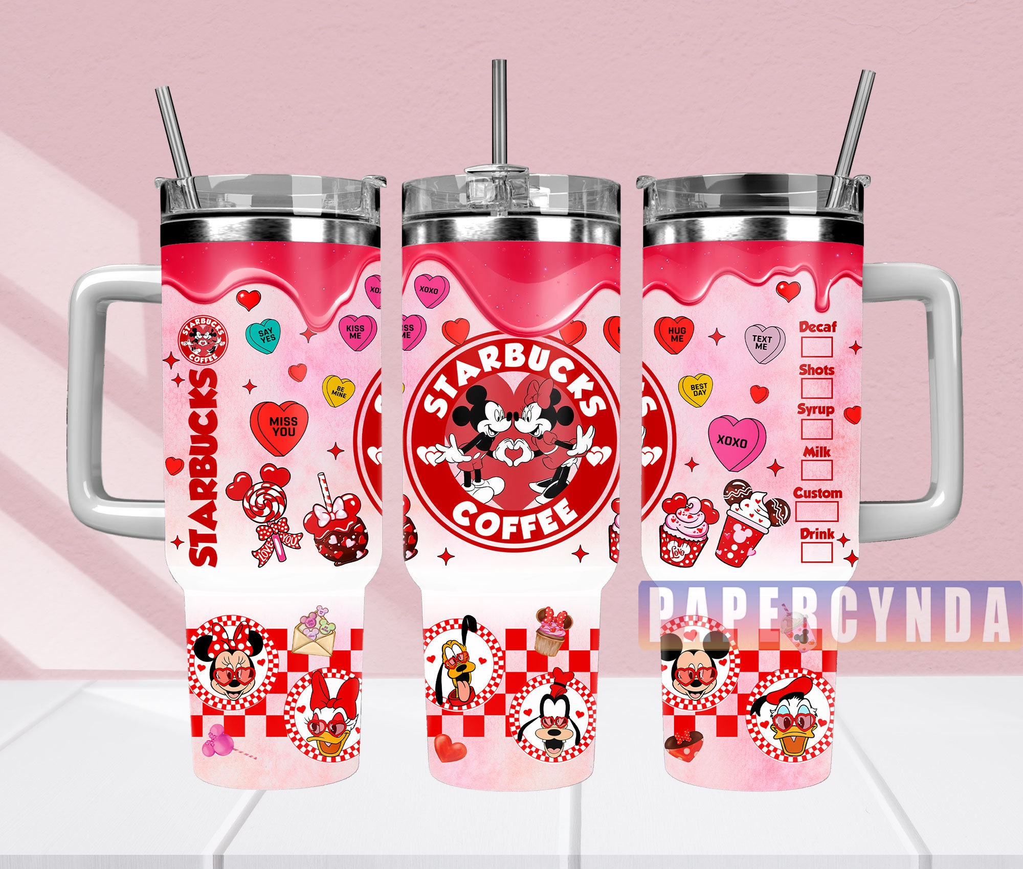 Mickey And Minnie Custom Stanley Cup 40 oz 30 oz Tumbler With HandleTVC2301836