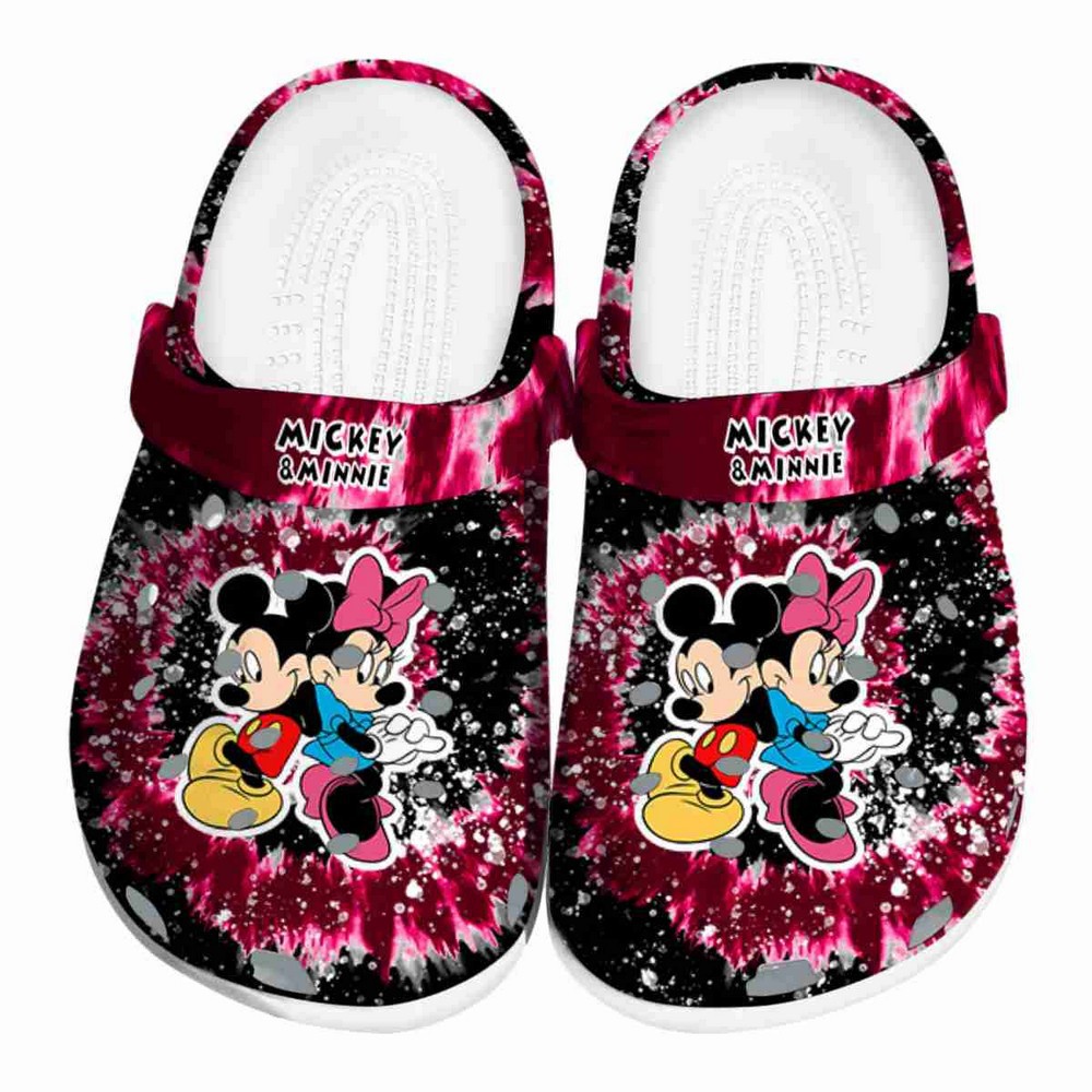 Mickey And Minnie Mouse Cartoon Crocs Crocband Clogs Shoes Comfortable For Men Women and Kids
