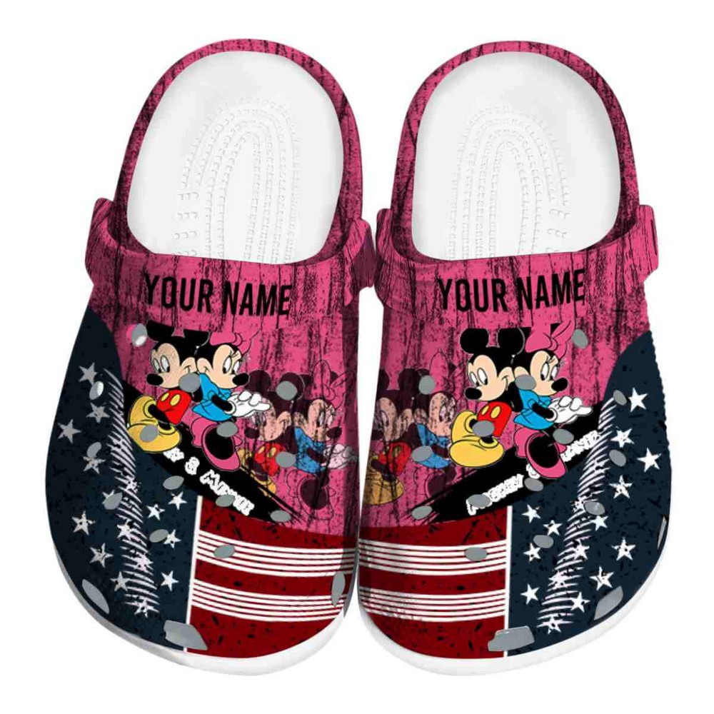 Mickey And Minnie Mouse Cartoon Crocs Crocband Clogs Shoes Comfortable For Men Women and Kids