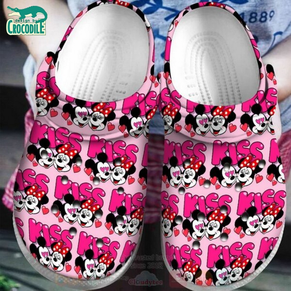 Mickey And Minnie Mouse Cartoon Crocs Crocband Clogs Shoes Comfortable For Men Women and Kids