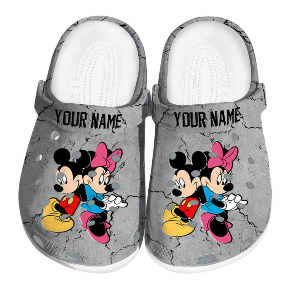 Mickey And Minnie Mouse Cartoon Crocs Crocband Clogs Shoes Comfortable For Men Women and Kids