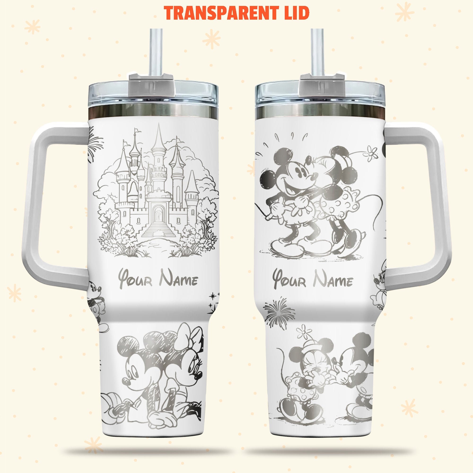 Mickey And Minnie Mouse Cartoon Custom Stanley Cup 40 oz 30 oz Tumbler With HandleTVC2301981