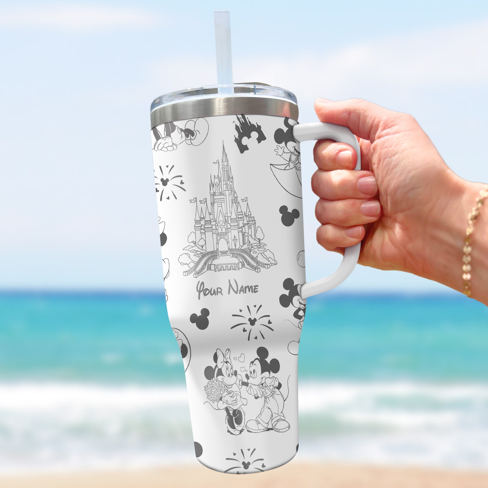 Mickey And Minnie Mouse Couple Disney Cartoon Custom Stanley Cup 40 oz 30 oz Tumbler With HandleTVC2301972 - Image 2