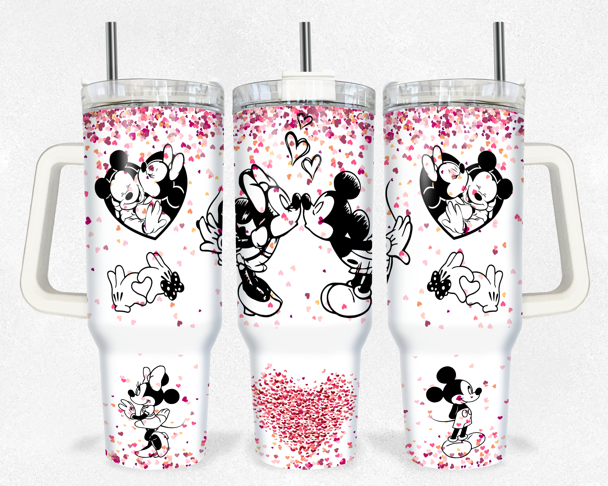 Mickey And Minnie Mouse Disney Cartoon Custom Stanley Cup 40 oz 30 oz Tumbler With HandleTVC2301173