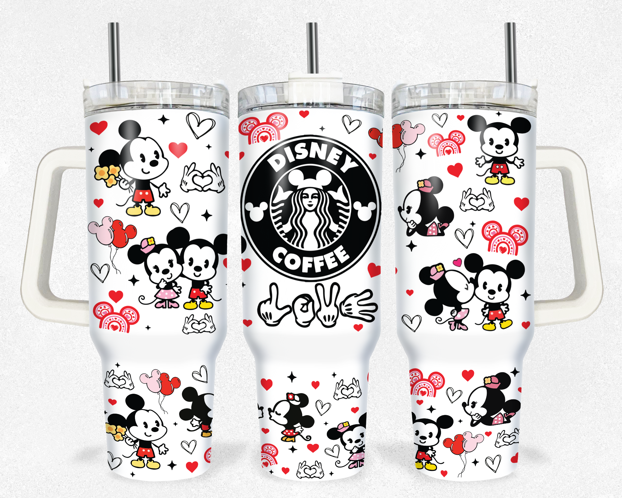 Mickey And Minnie Mouse Disney Cartoon Custom Stanley Cup 40 oz 30 oz Tumbler With HandleTVC2301174