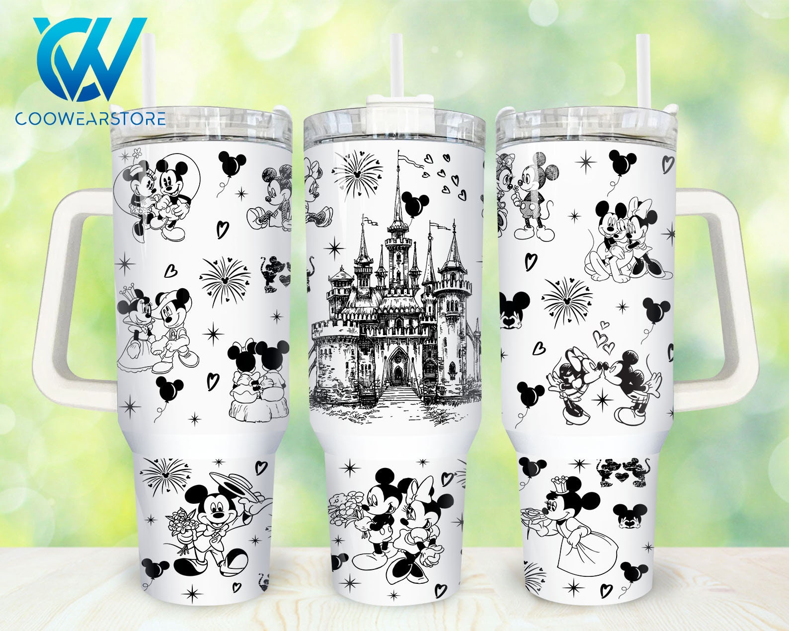 Mickey And Minnie Mouse Disney Cartoon Custom Stanley Cup 40 oz 30 oz Tumbler With HandleTVC2301858