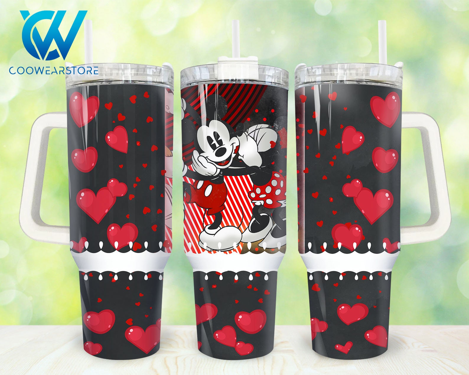 Mickey And Minnie Mouse Disney Cartoon Custom Stanley Cup 40 oz 30 oz Tumbler With HandleTVC2301862