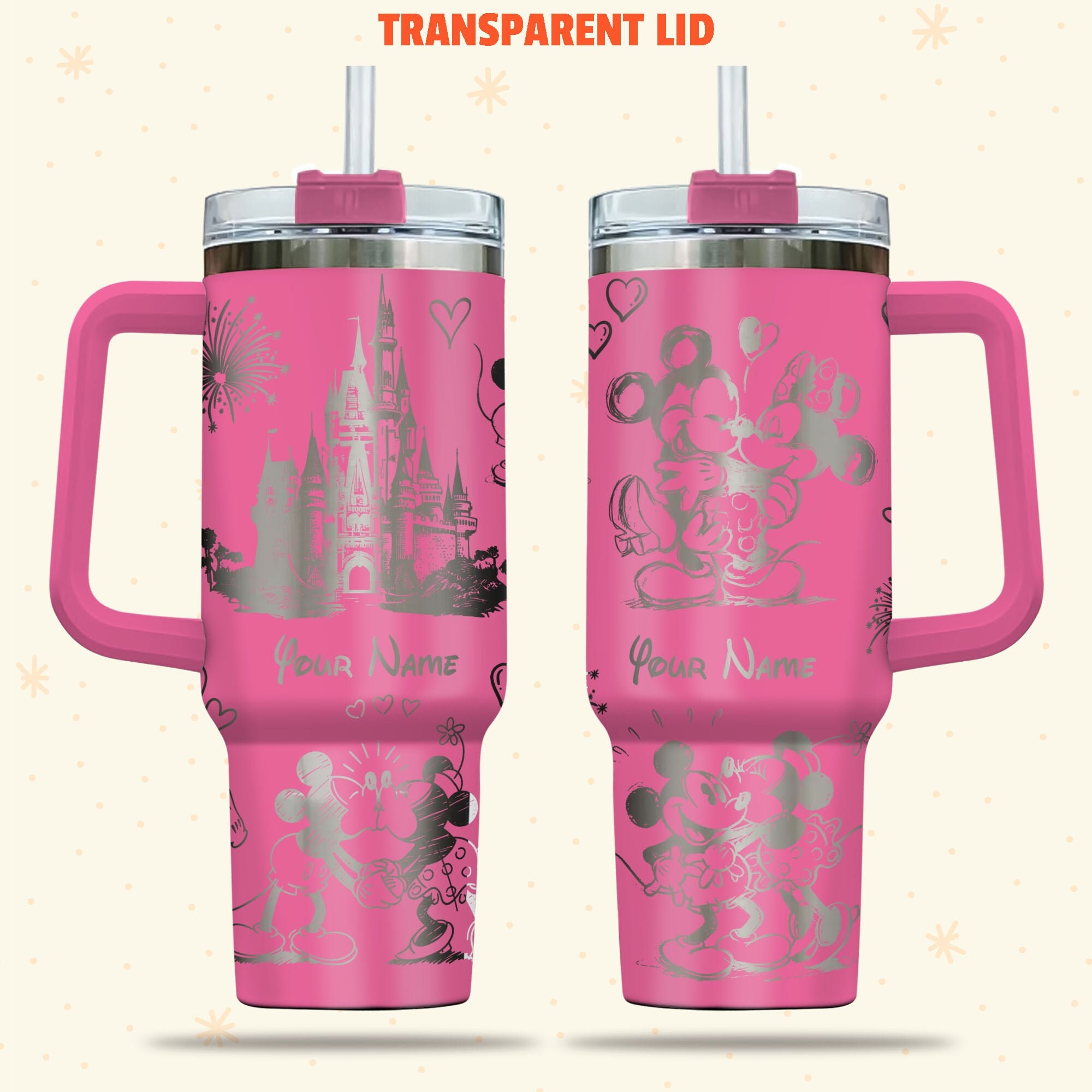 Mickey And Minnie Mouse Disney Cartoon Custom Stanley Cup 40 oz 30 oz Tumbler With HandleTVC2301975