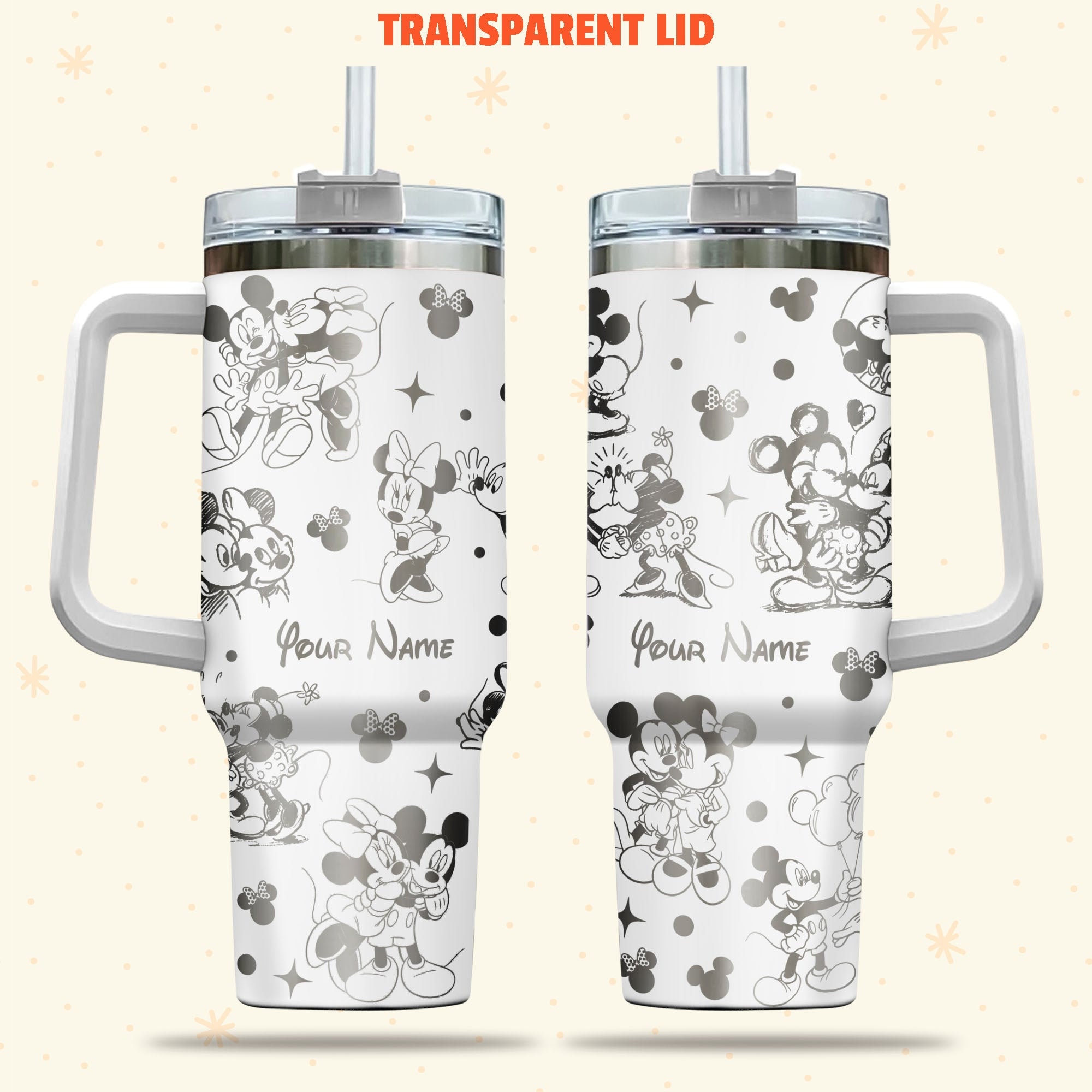 Mickey And Minnie Mouse Disney Cartoon Custom Stanley Cup 40 oz 30 oz Tumbler With HandleTVC2301979