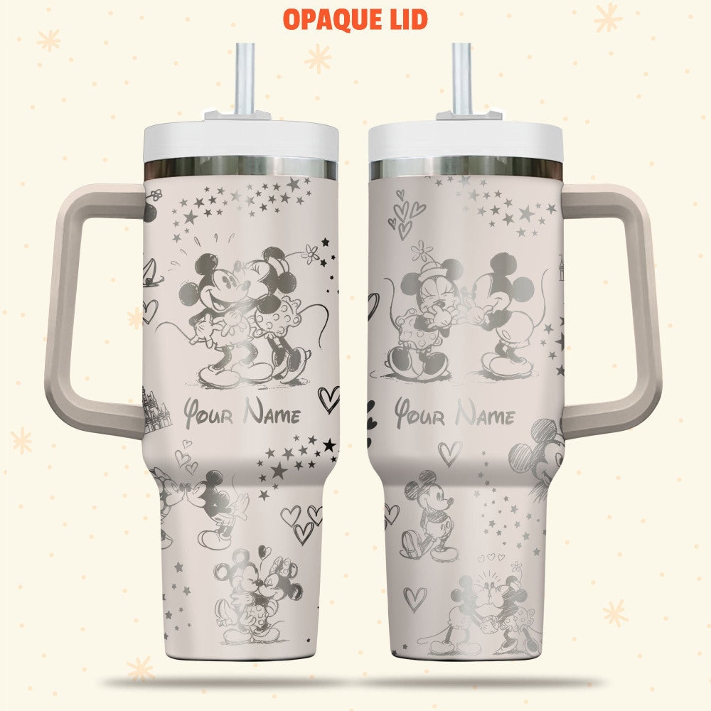 Mickey And Minnie Mouse Disney Cartoon Custom Stanley Cup 40 oz 30 oz Tumbler With HandleTVC2301979