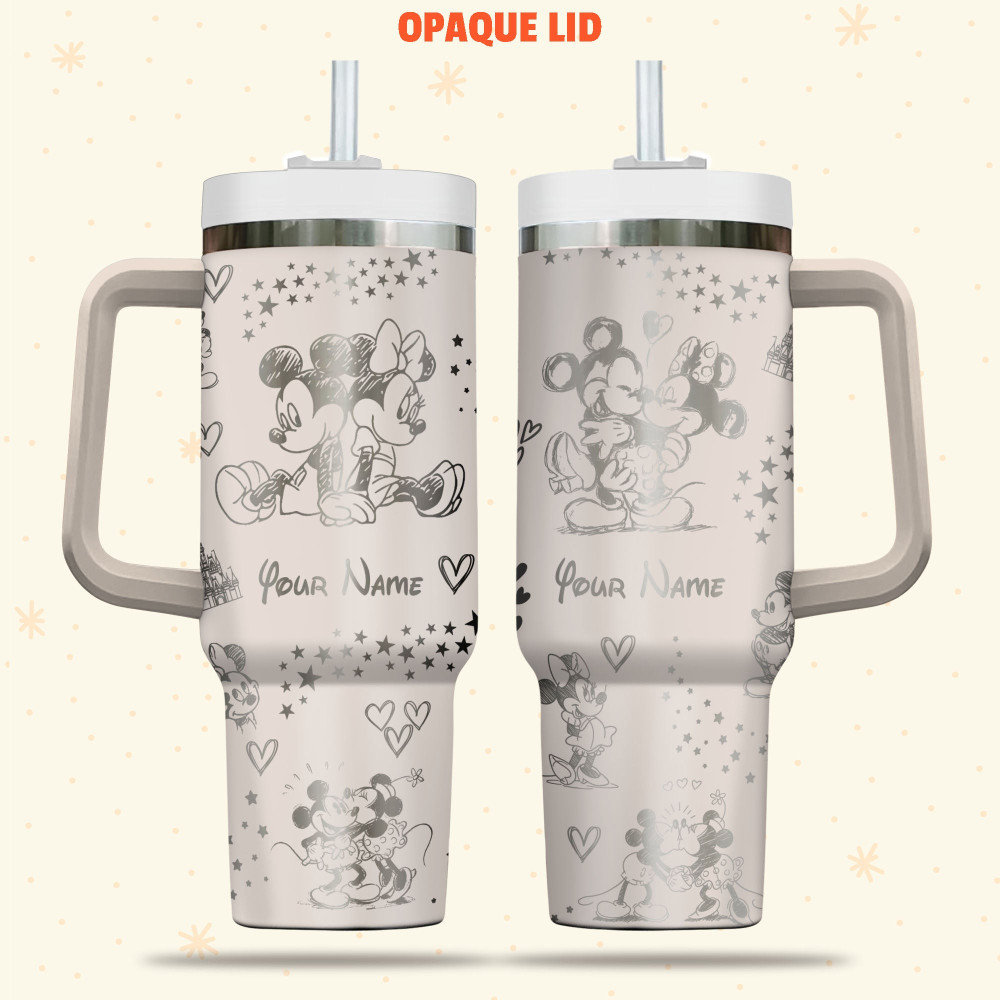 Mickey And Minnie Mouse Disney Cartoon Custom Stanley Cup 40 oz 30 oz Tumbler With HandleTVC2301979