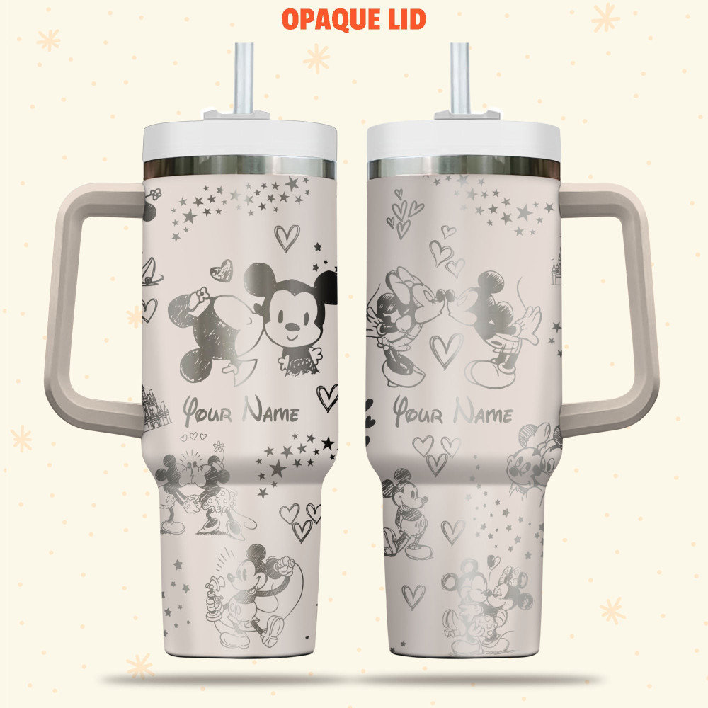 Mickey And Minnie Mouse Disney Cartoon Custom Stanley Cup 40 oz 30 oz Tumbler With HandleTVC2301979