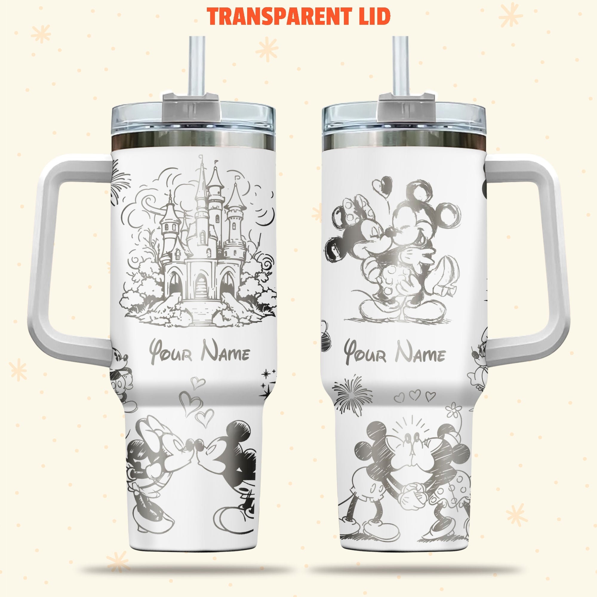 Mickey And Minnie Mouse Disney Cartoon Custom Stanley Cup 40 oz 30 oz Tumbler With HandleTVC2301981