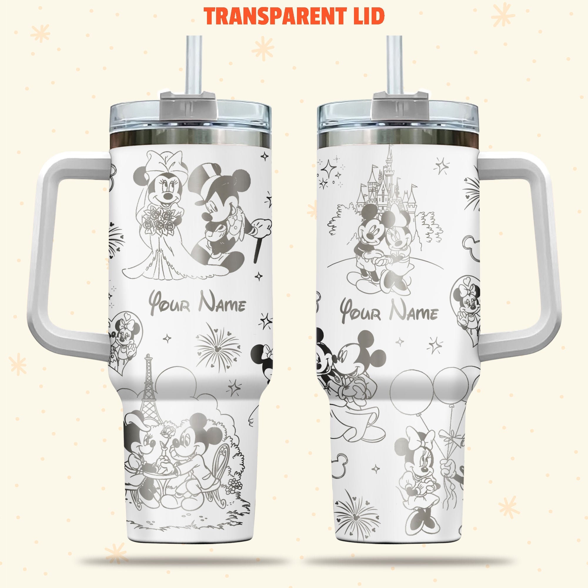 Mickey And Minnie Mouse Disney Cartoon Custom Stanley Cup 40 oz 30 oz Tumbler With HandleTVC2301981
