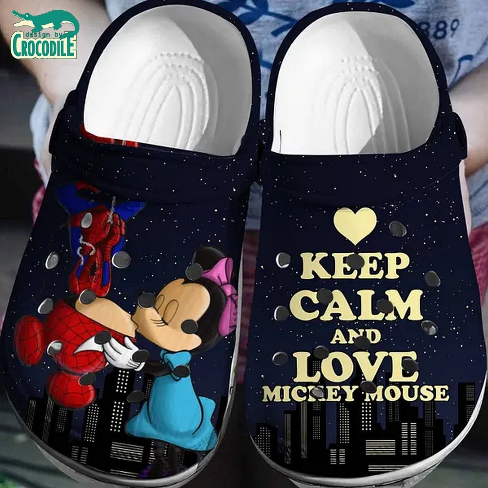 Mickey And Minnie Spider man Cartoon Crocs Crocband Clogs Shoes Comfortable For Men Women and Kids