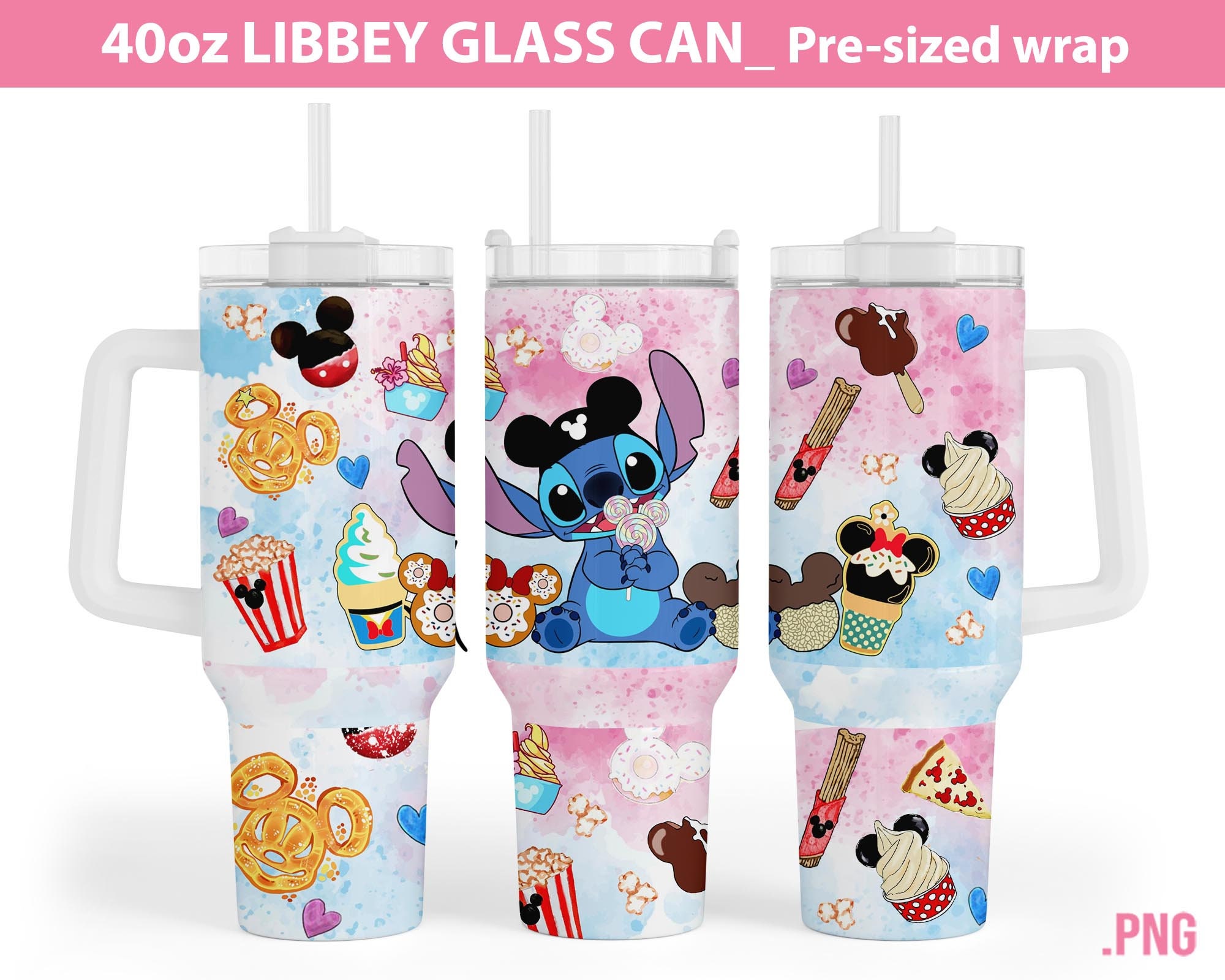 Mickey and Stitch Disney Cartoon Custom Stanley Cup 40 oz 30 oz Tumbler With HandleTVC2301894