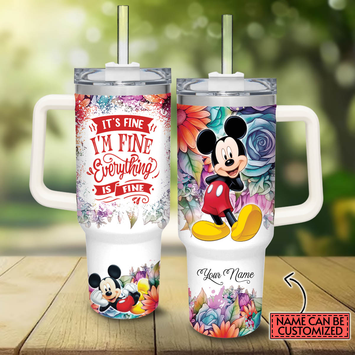 Mickey Mouse And Friends Cartoon Custom Stanley Cup 40 oz 30 oz Tumbler With HandleTVC2301822