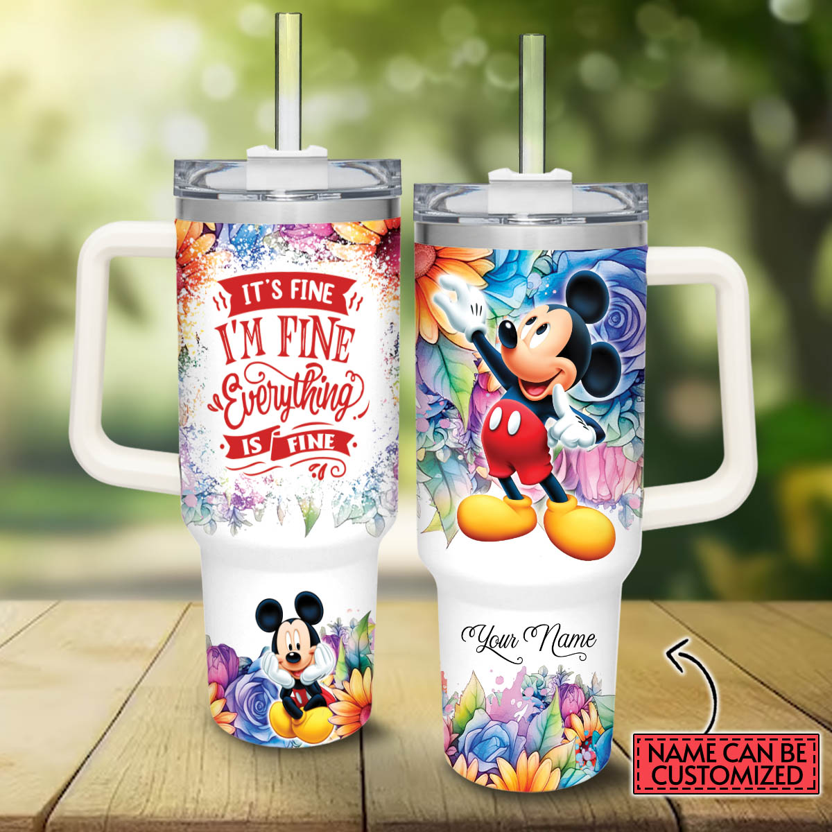 Mickey Mouse And Friends Cartoon Custom Stanley Cup 40 oz 30 oz Tumbler With HandleTVC2301825