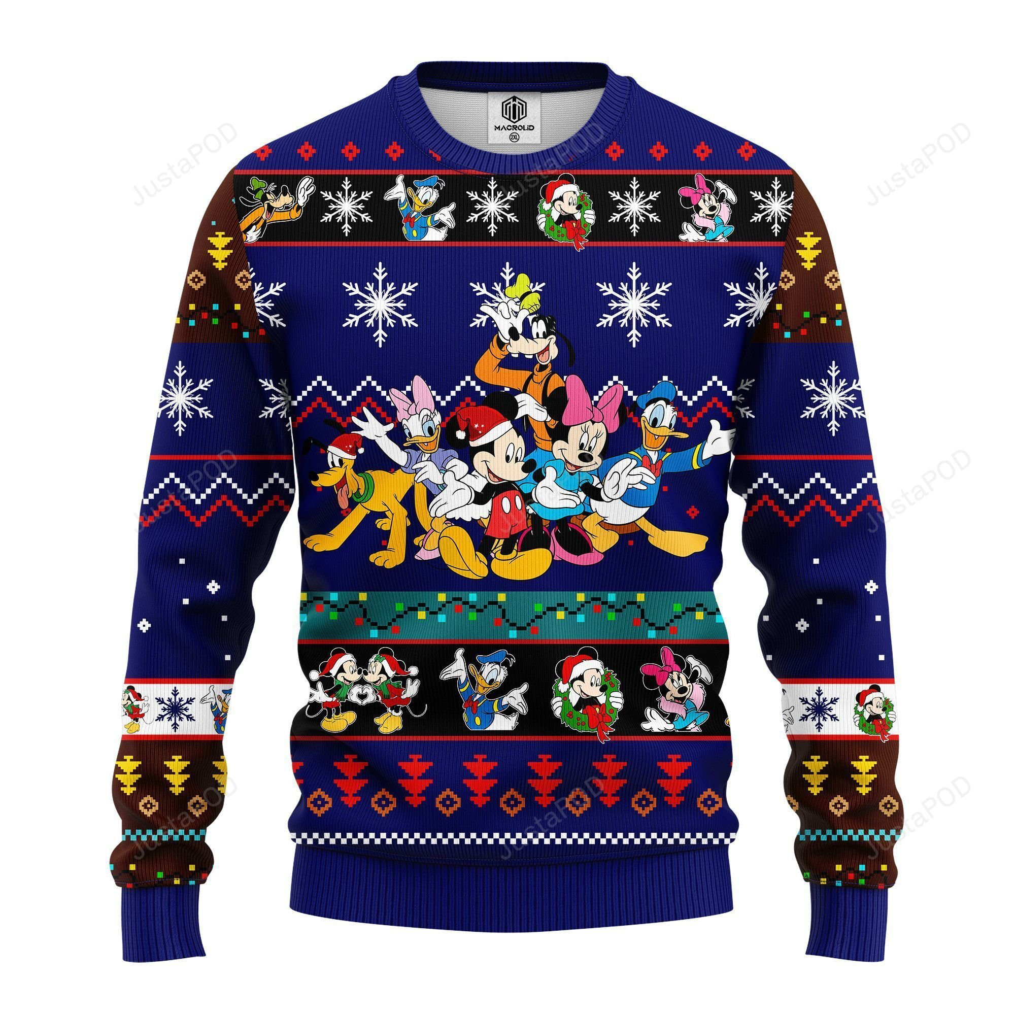 Mickey Mouse And Friends Ugly Christmas Sweater Adult 3D Funny Matching for family