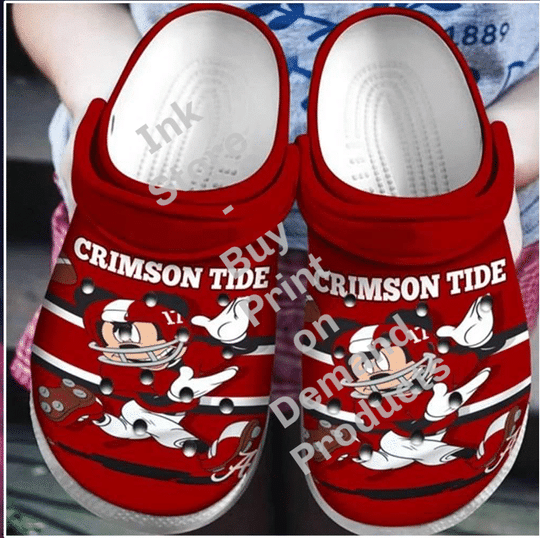 Mickey Mouse Baseball Cartoon Crocs Crocband Shoes Clogs Custom Name For Men Women and Kids