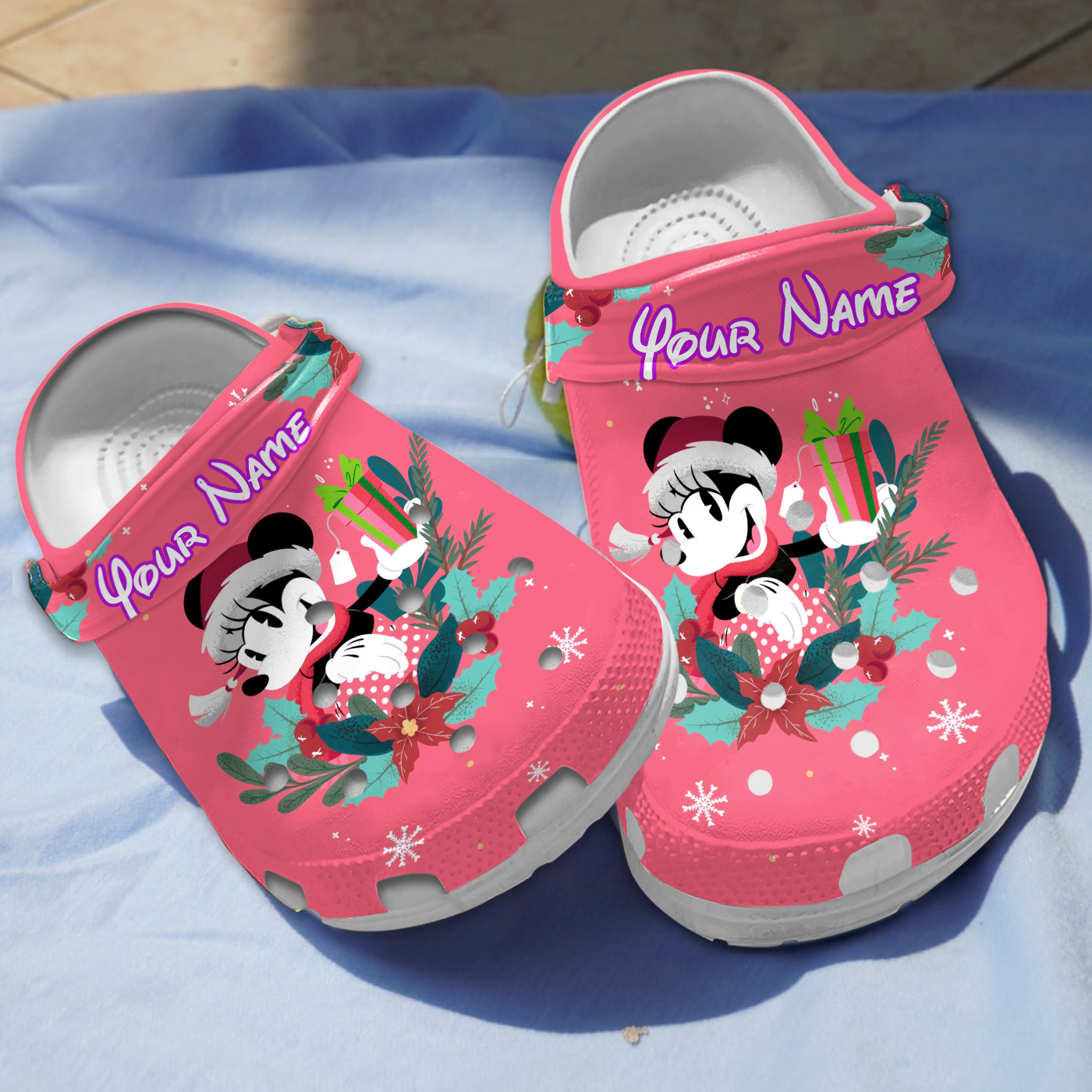 Mickey Mouse Cartoon Christmas Crocs Crocband Clogs Shoes Comfortable For Men Women and Kids