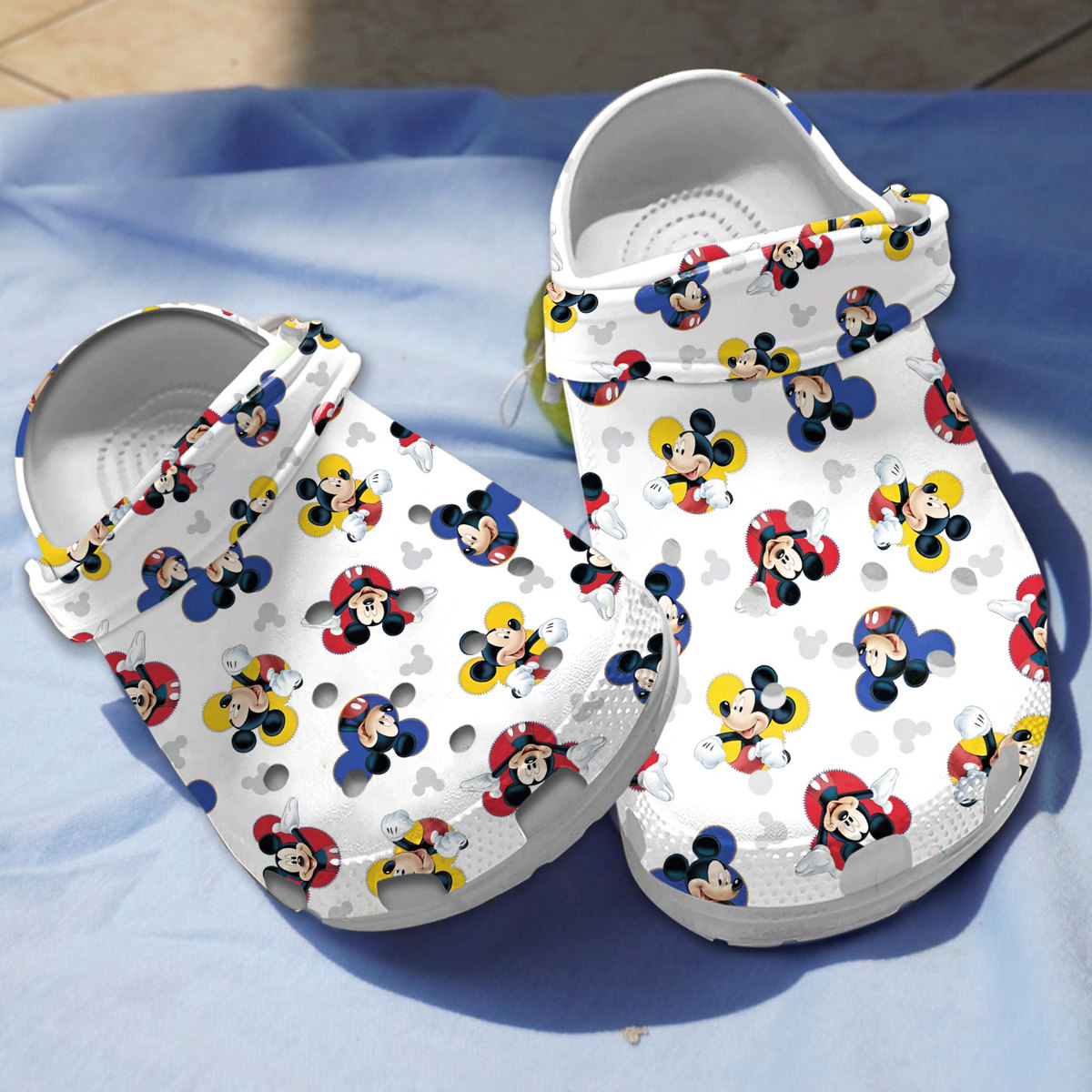 Mickey Mouse Cartoon Crocs Crocband Clogs Shoes Comfortable For Men Women and Kids
