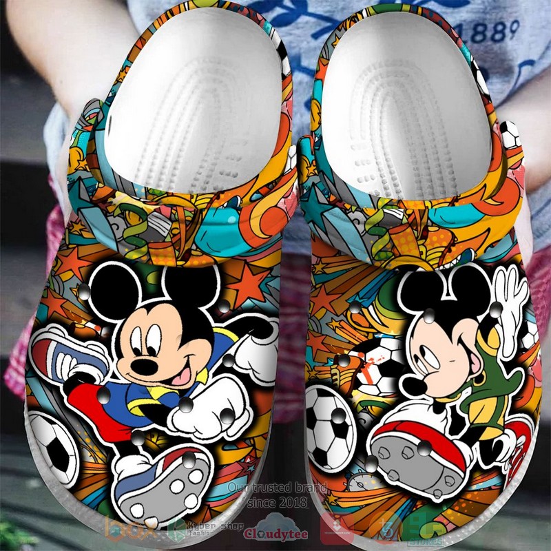 Mickey Mouse Cartoon Crocs Crocband Clogs Shoes Comfortable For Men Women and Kids