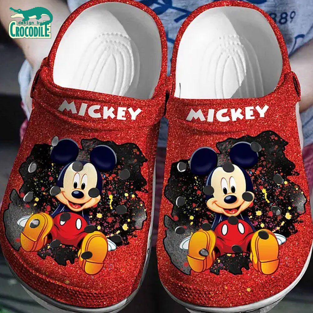 Mickey Mouse Cartoon Crocs Crocband Clogs Shoes Comfortable For Men Women and Kids