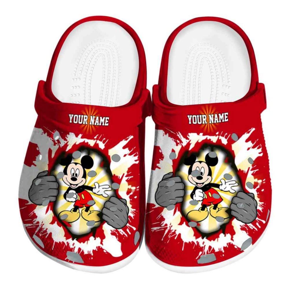 Mickey Mouse Cartoon Crocs Crocband Clogs Shoes Comfortable For Men Women and Kids
