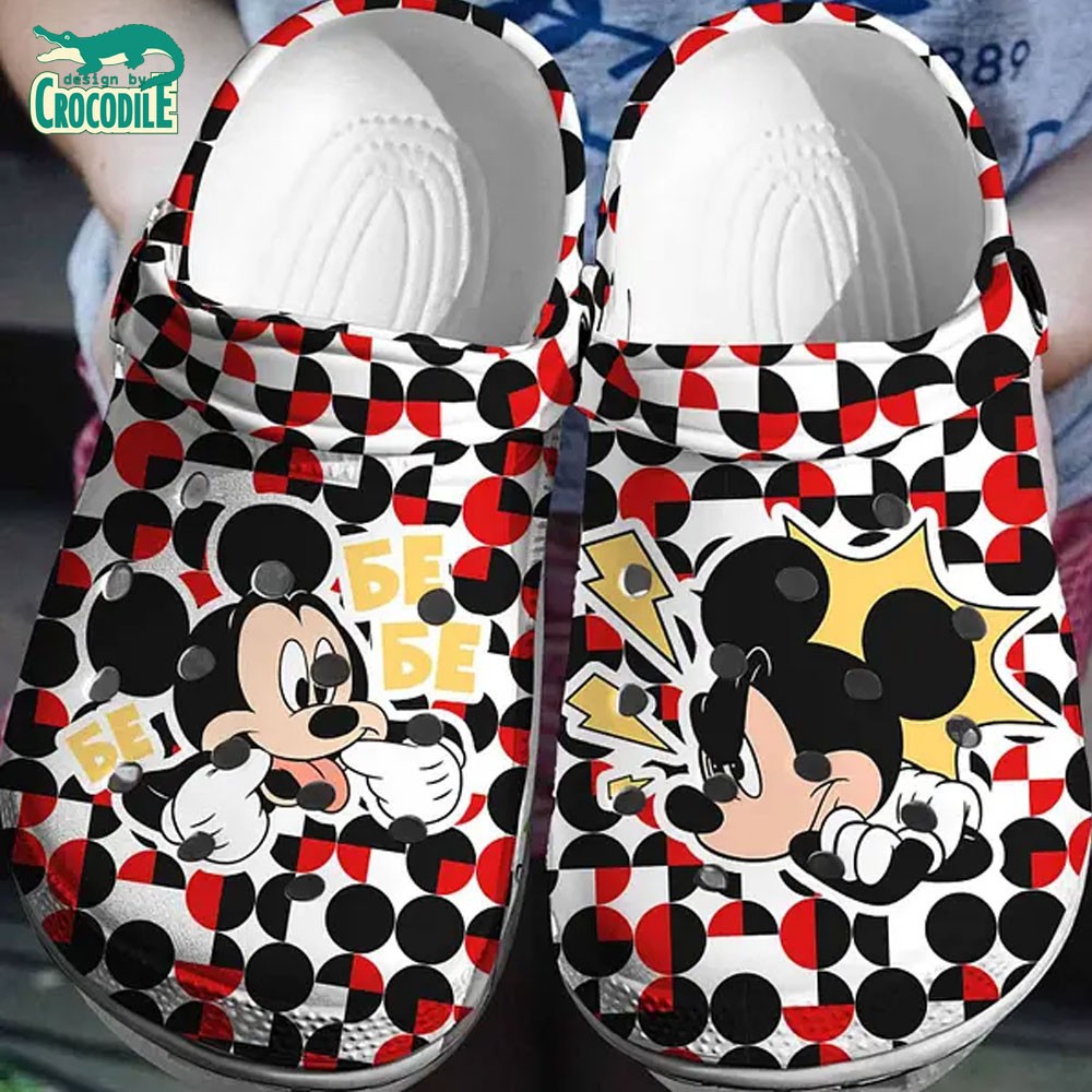Mickey Mouse Cartoon Crocs Crocband Clogs Shoes Comfortable For Men Women and Kids