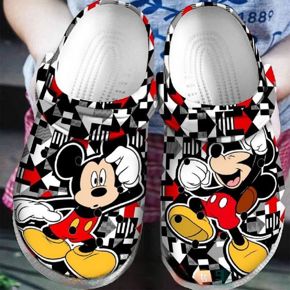 Mickey Mouse Cartoon Crocs Crocband Clogs Shoes Comfortable For Men Women and Kids