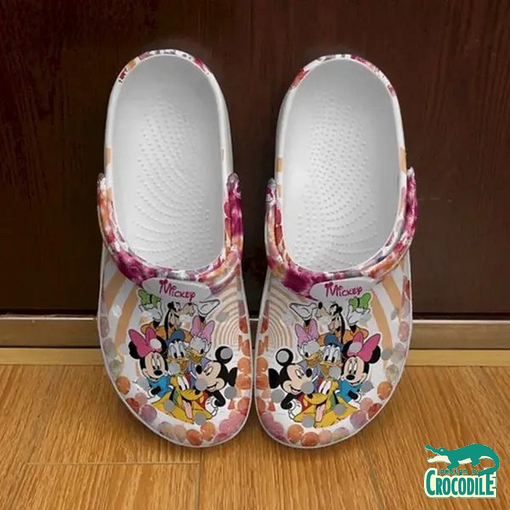 Mickey Mouse Cartoon Crocs Crocband Clogs Shoes Comfortable For Men Women and Kids