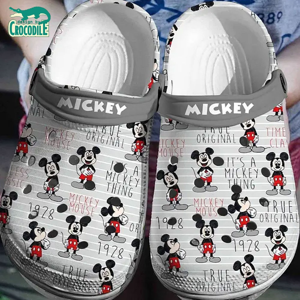 Mickey Mouse Cartoon Crocs Crocband Clogs Shoes Comfortable For Men Women and Kids