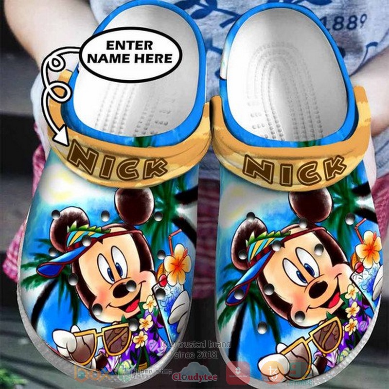 Mickey Mouse Cartoon Crocs Crocband Clogs Shoes Comfortable For Men Women and Kids