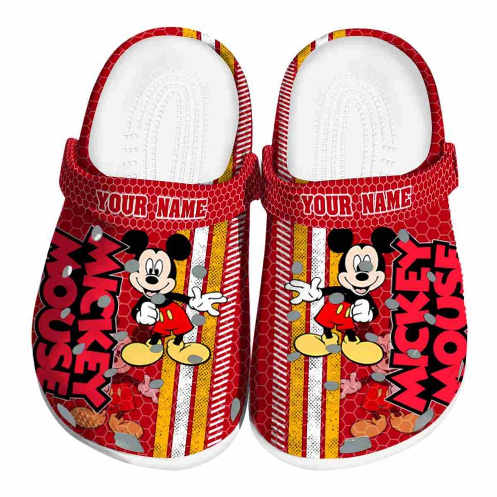 Mickey Mouse Cartoon Crocs Crocband Clogs Shoes Comfortable For Men Women and Kids