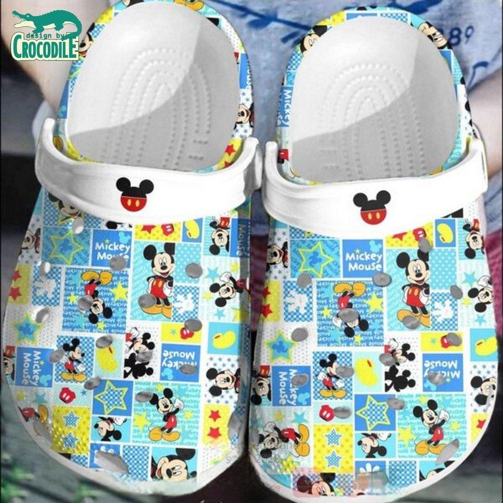 Mickey Mouse Cartoon Crocs Crocband Clogs Shoes Comfortable For Men Women and Kids