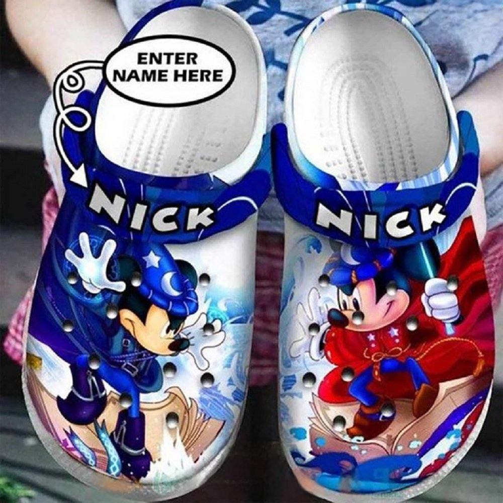 Mickey Mouse Cartoon Crocs Crocband Clogs Shoes Comfortable For Men Women and Kids
