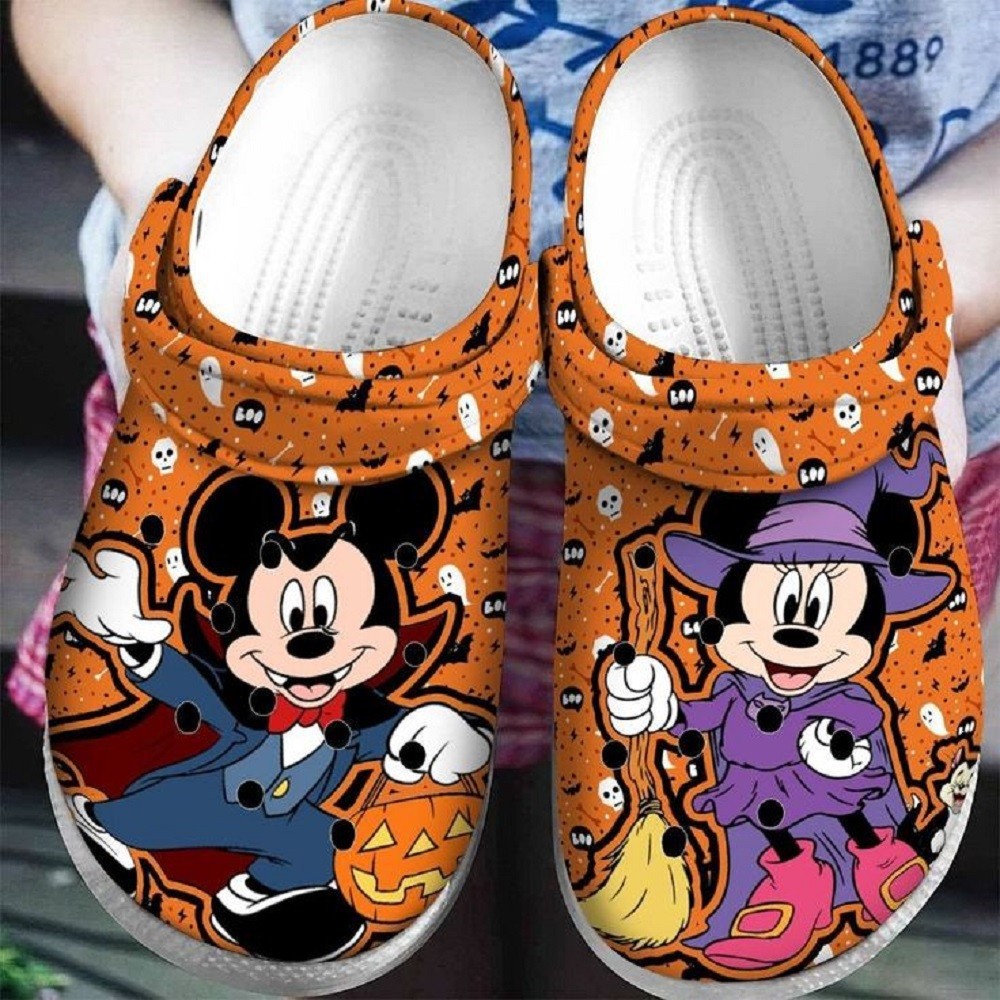 Mickey Mouse Cartoon Crocs Crocband Clogs Shoes Comfortable For Men Women and Kids