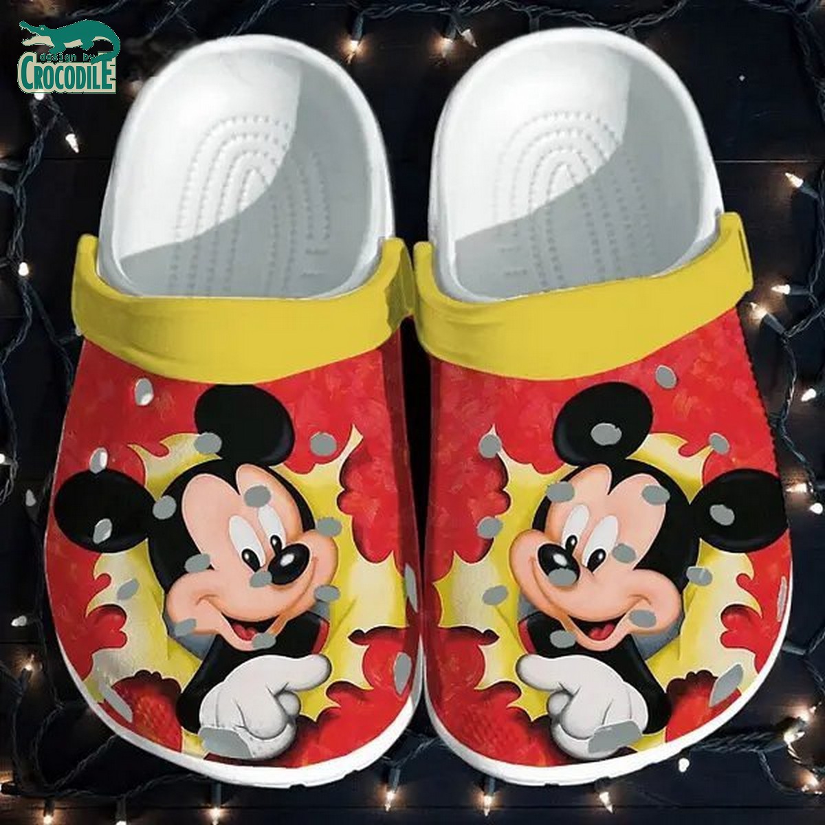Mickey Mouse Cartoon Crocs Crocband Clogs Shoes Comfortable For Men Women and Kids