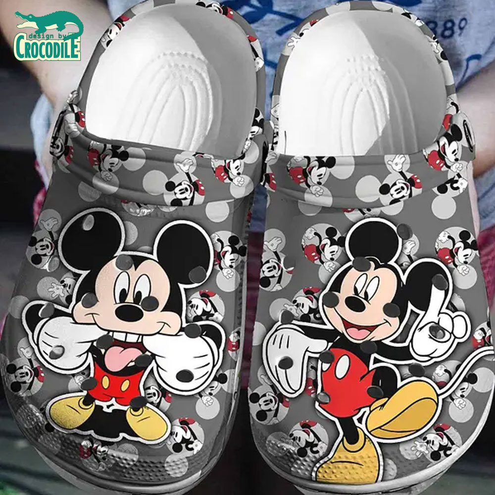 Mickey Mouse Cartoon Crocs Crocband Clogs Shoes Comfortable For Men Women and Kids