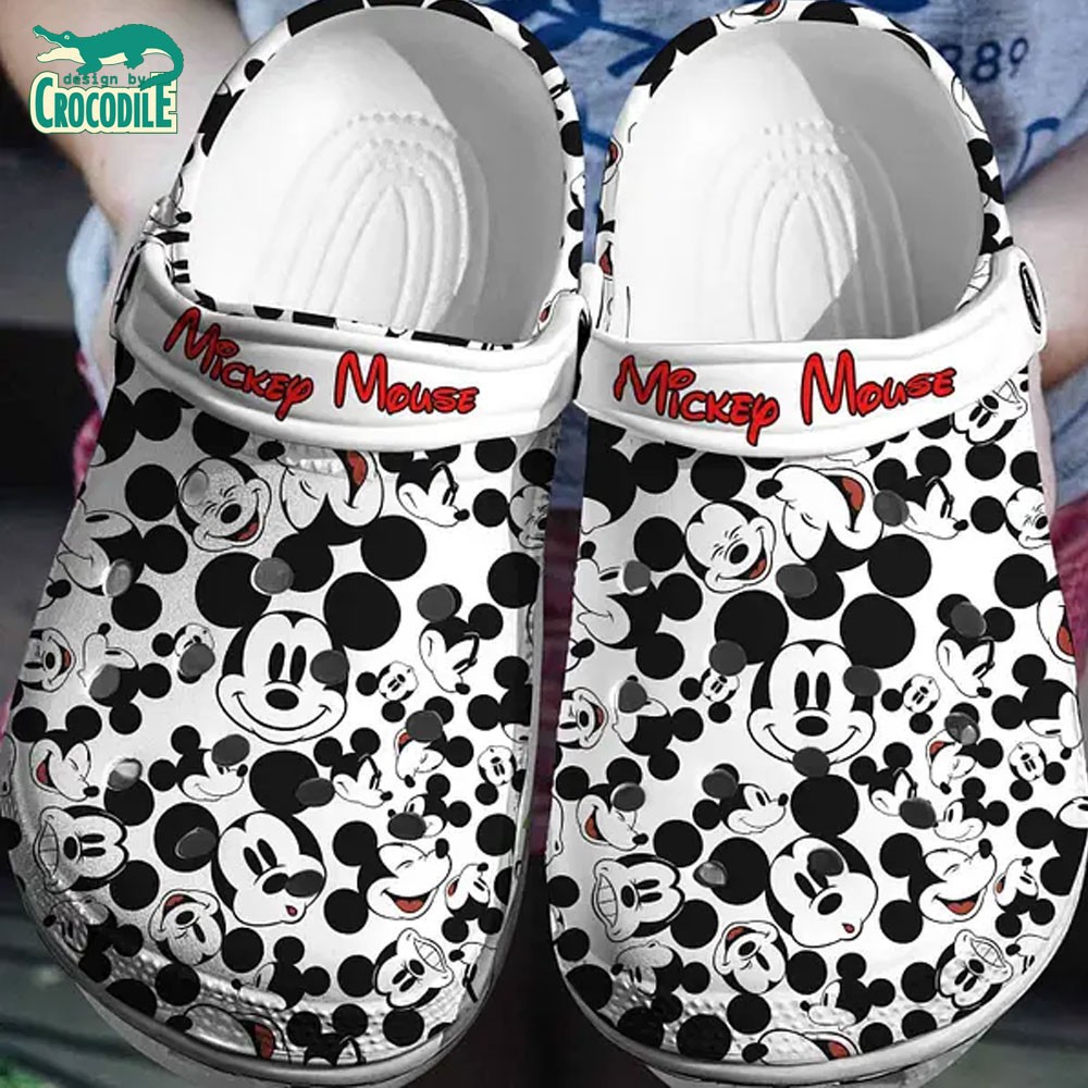 Mickey Mouse Cartoon Crocs Crocband Clogs Shoes Comfortable For Men Women and Kids