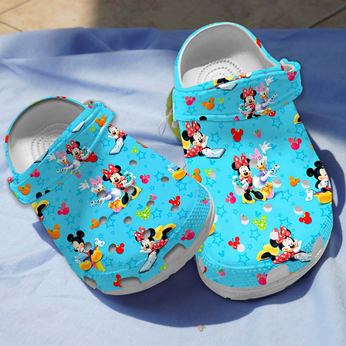 Mickey Mouse Cartoon Crocs Crocband Clogs Shoes Comfortable For Men Women and Kids