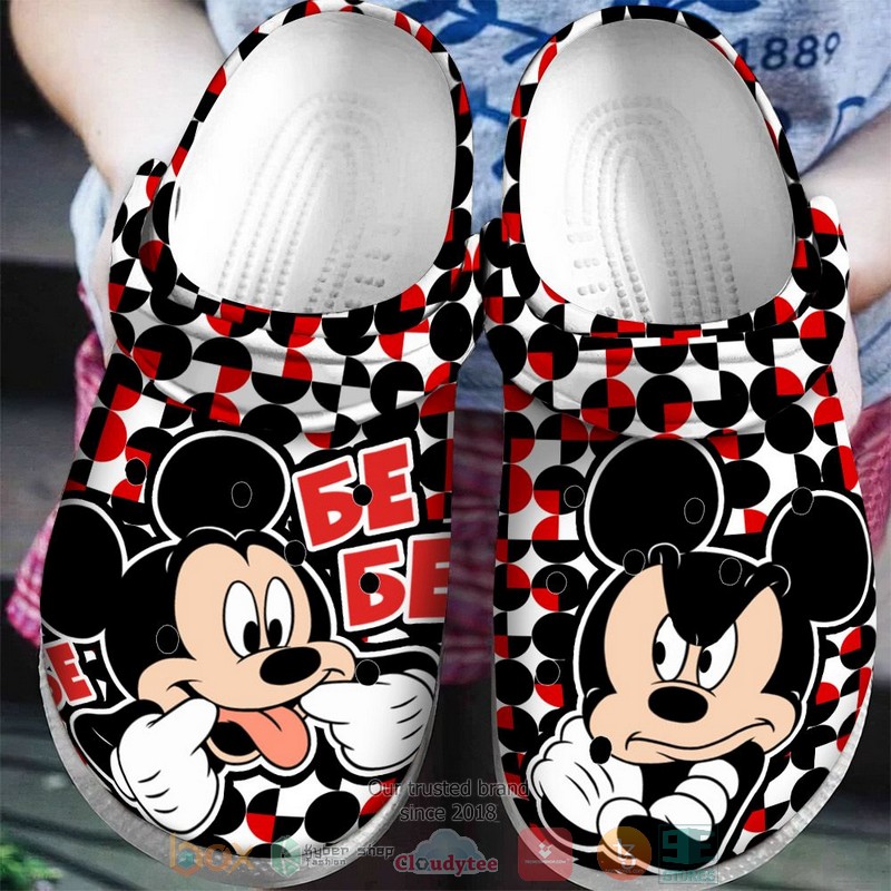 Mickey Mouse Cartoon Crocs Crocband Clogs Shoes Comfortable For Men Women and Kids