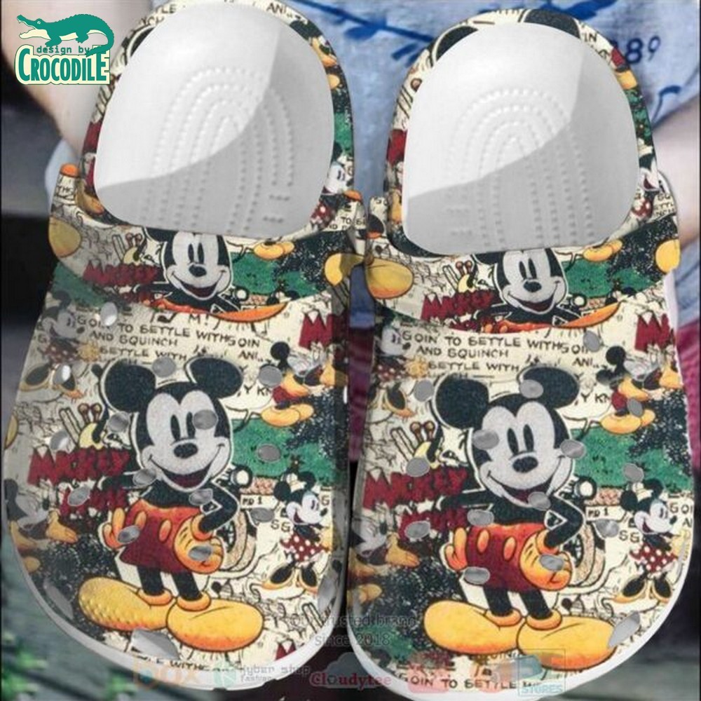Mickey Mouse Cartoon Crocs Crocband Clogs Shoes Comfortable For Men Women and Kids
