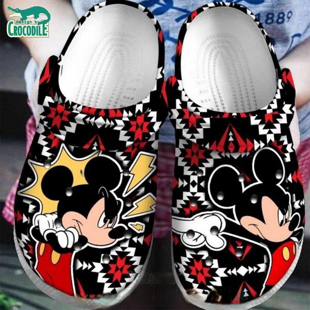 Mickey Mouse Cartoon Crocs Crocband Clogs Shoes Comfortable For Men Women and Kids