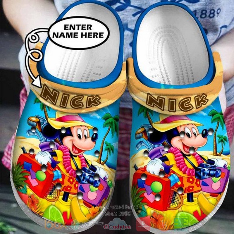 Mickey Mouse Cartoon Crocs Crocband Clogs Shoes Comfortable For Men Women and Kids
