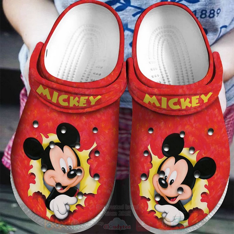 Mickey Mouse Cartoon Crocs Crocband Clogs Shoes Comfortable For Men Women and Kids